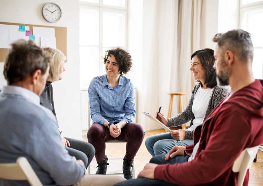 A group opens up during group therapy boca raton