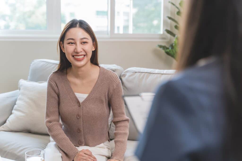 A woman enjoys anxiety treatment boca raton