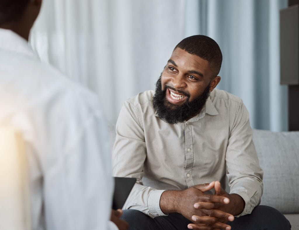 A young man receives therapeutic counseling during OCD treatment in Boca Raton.